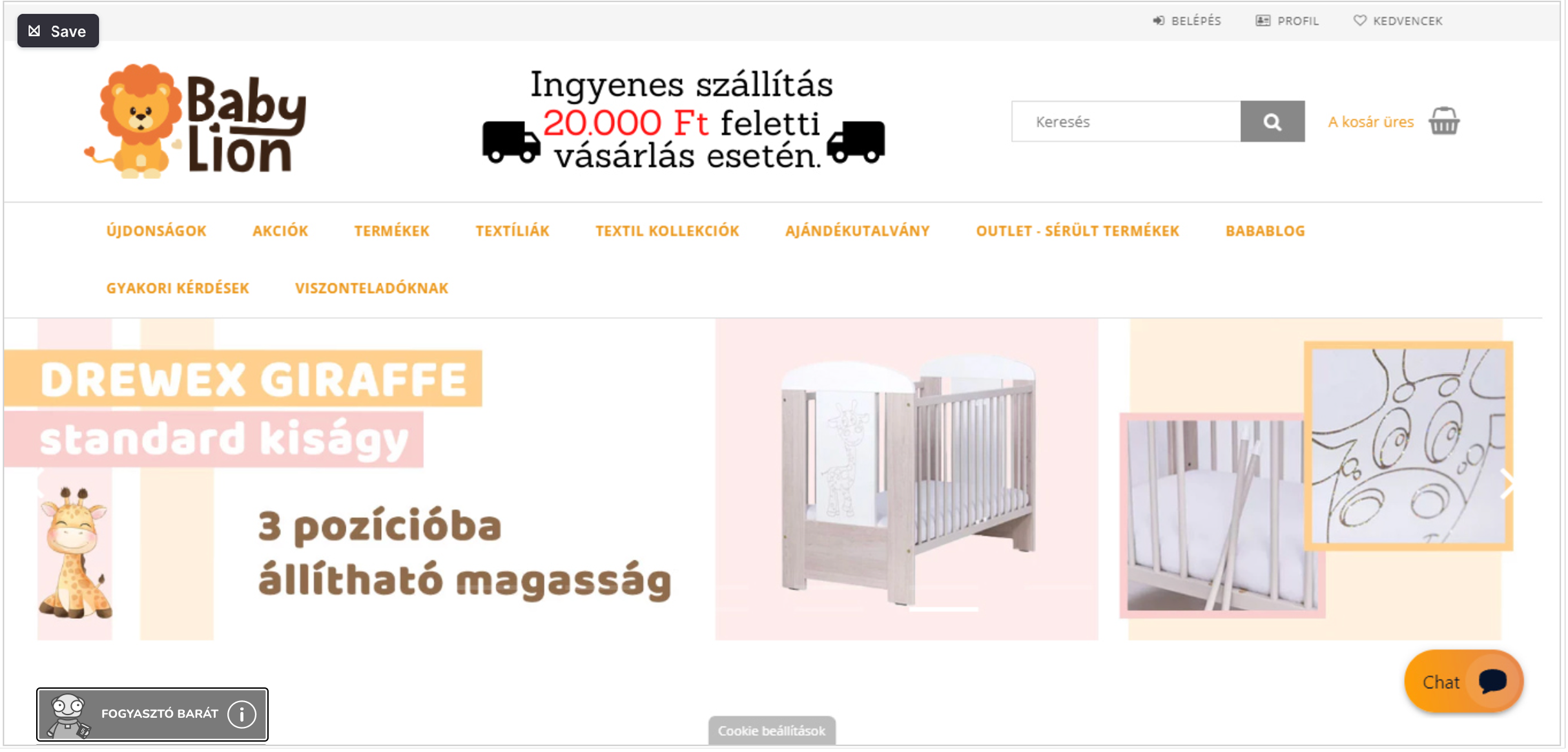 Widget lecsukva mintakép